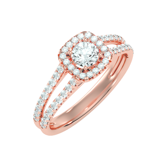 Jubliant Halo Diamond Ring