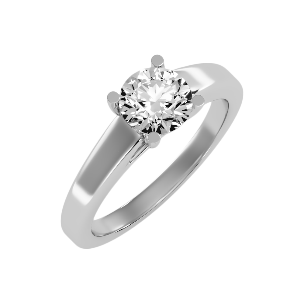 Love Solitaire Ring-Color_White-Gold