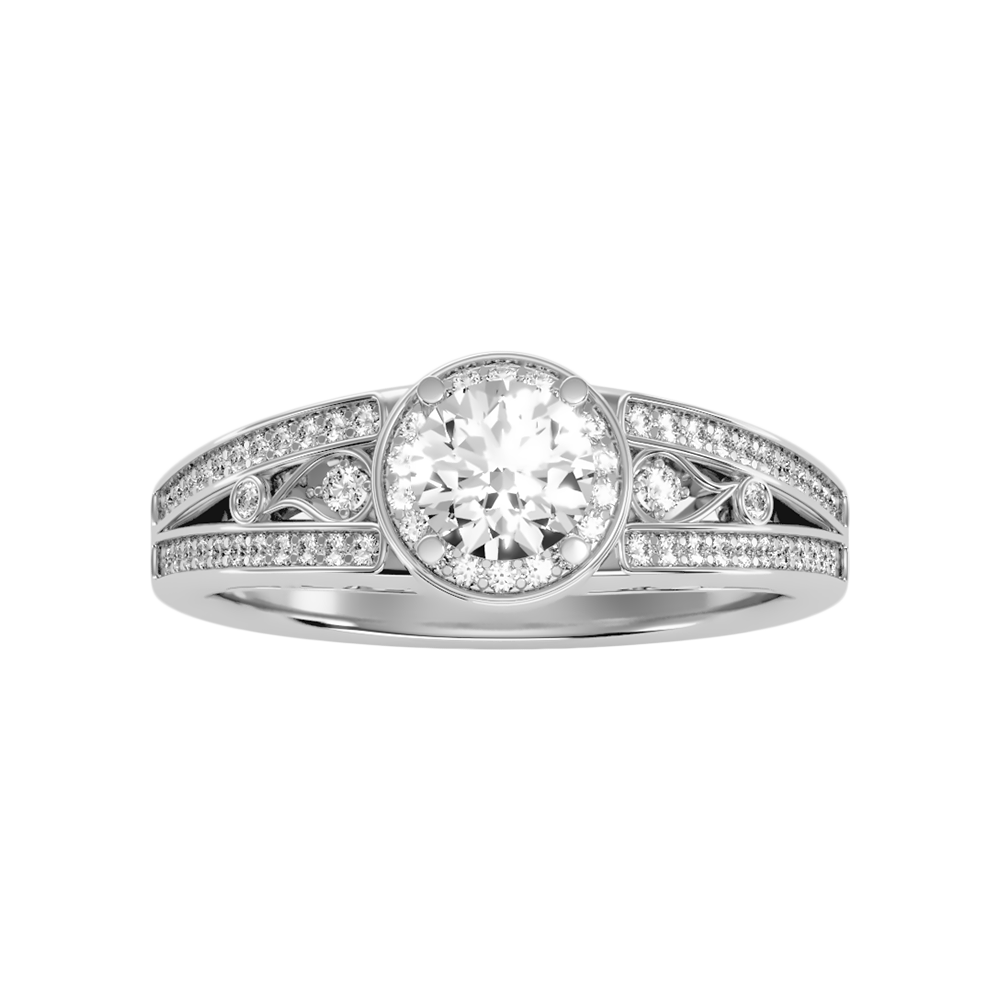 Ecstatic Halo Diamond Ring