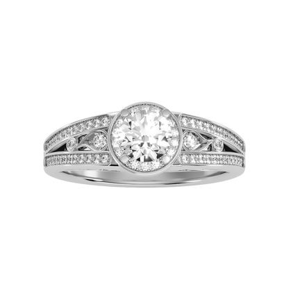 Ecstatic Halo Diamond Ring