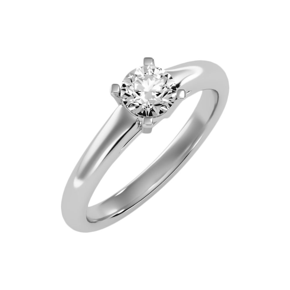 Vello Classic Solitaire Ring-Color_White-Gold