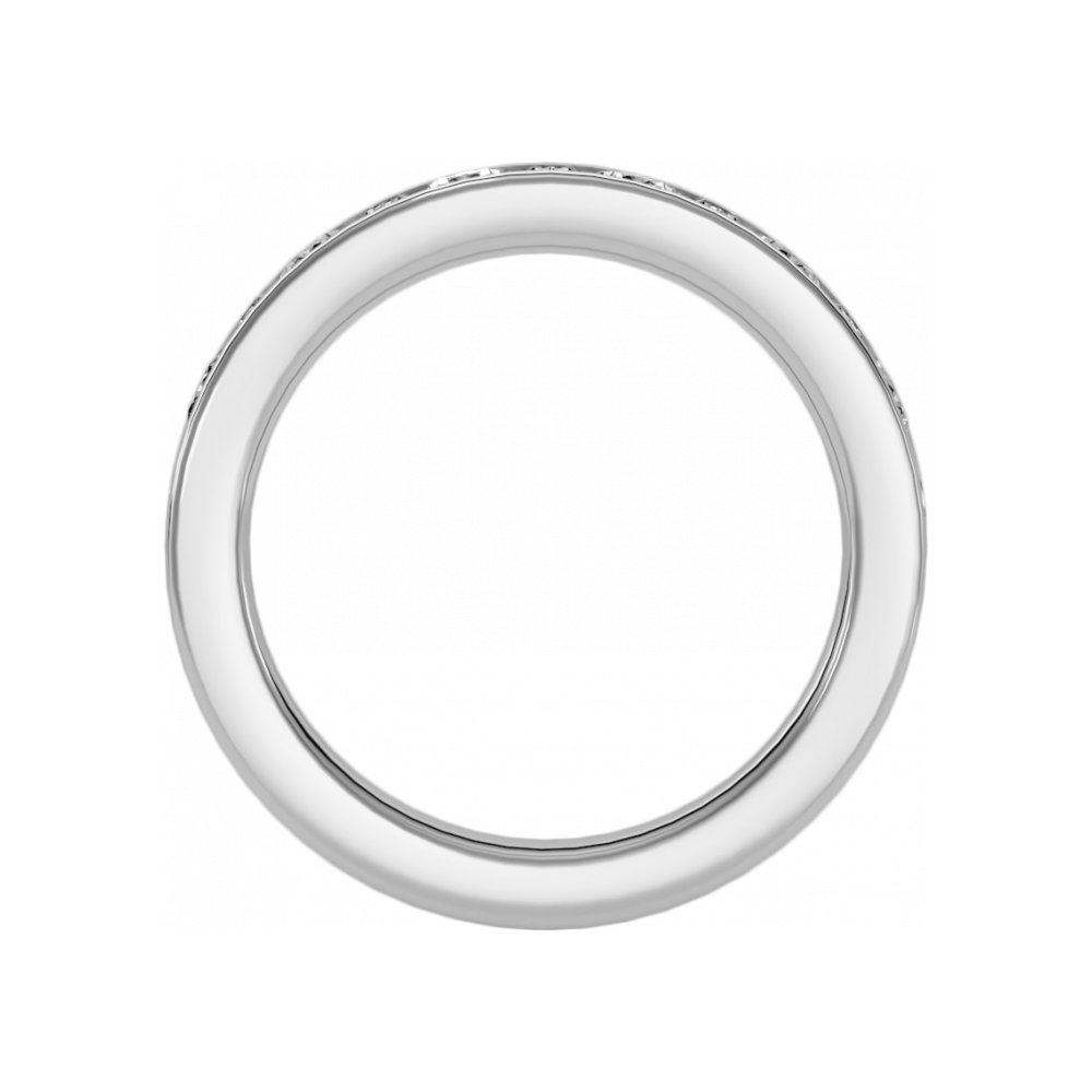 Light Hearted Half Eternity Ring-Color_White-Gold