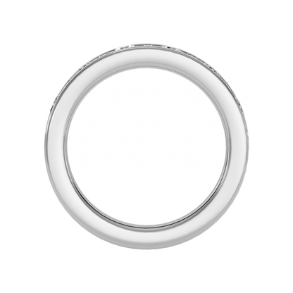 Light Hearted Half Eternity Ring-Color_White-Gold
