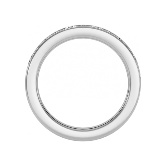 Light Hearted Half Eternity Ring-Color_White-Gold