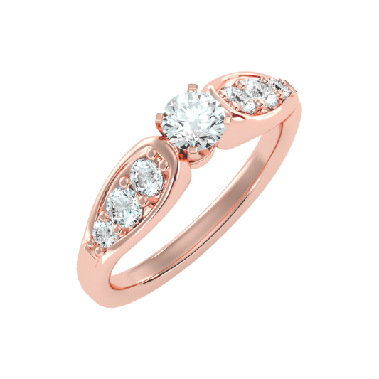 Cracking Solitaire Ring-Color_Rose-Gold