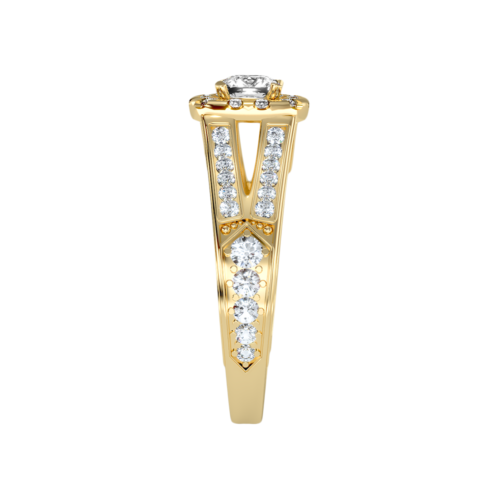 Gilded Solitaire Ring