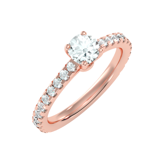 Cute Solitaire Ring-Color_Rose-Gold