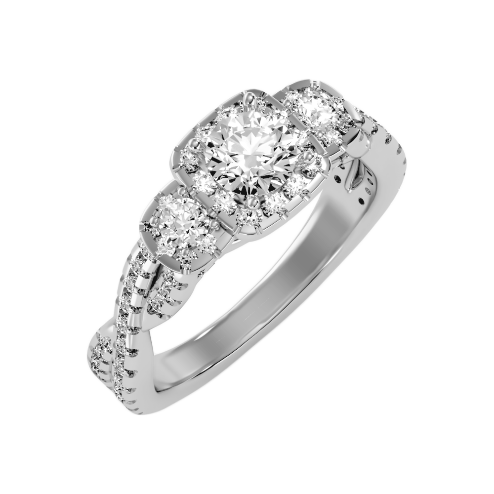 The Divine Three Stone Ring
