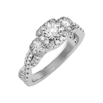 The Divine Three Stone Ring