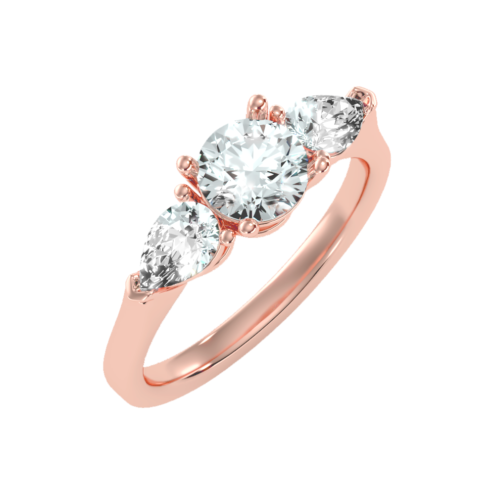 Shining Tri Stone Ring