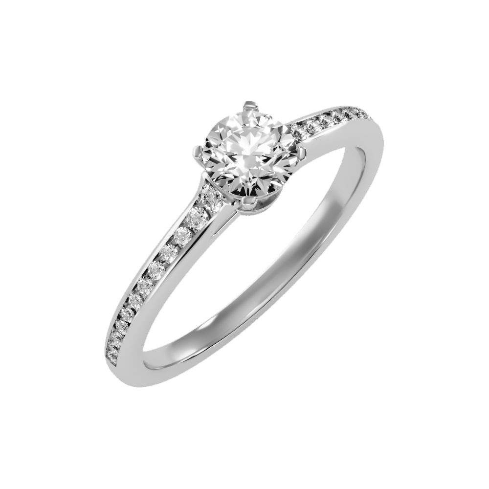 Wonderful Solitaire Ring-Color_White-Gold