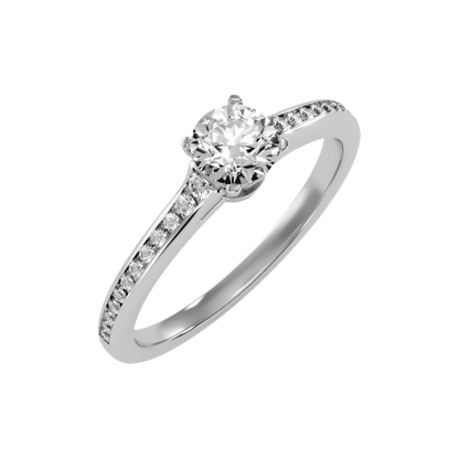 Wonderful Solitaire Ring-Color_White-Gold