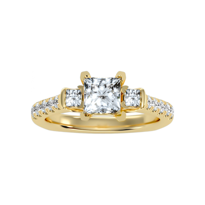 The Cutting-Edge Three Stone Ring