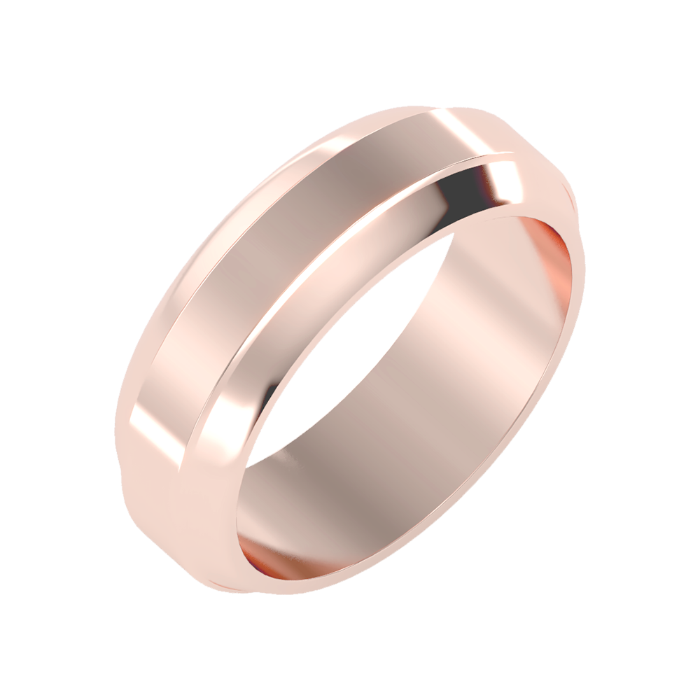 Admirable Men's Broad Band Ring-Color_Rose-Gold