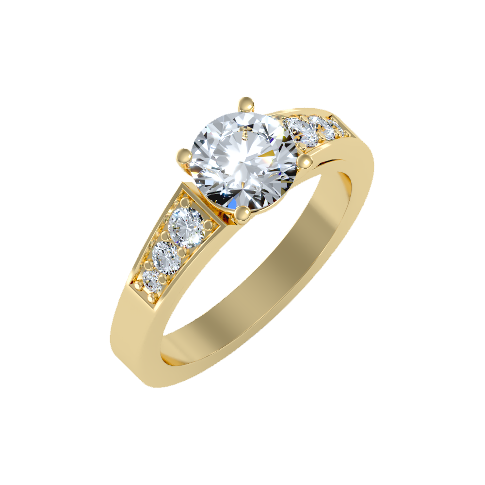 Ultimate Star Solitaire Ring-Color_Yellow-Gold