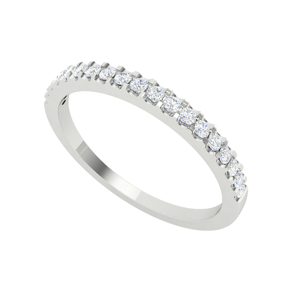 A Lane of Gems Half Eternity Ring-Color_White-Gold