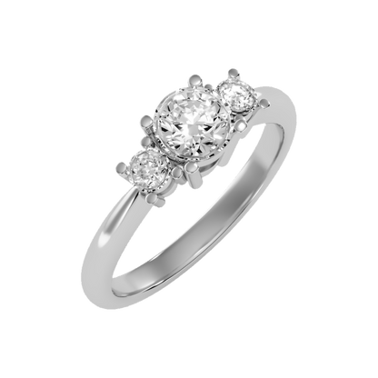 Coruscating Tri Stone Ring