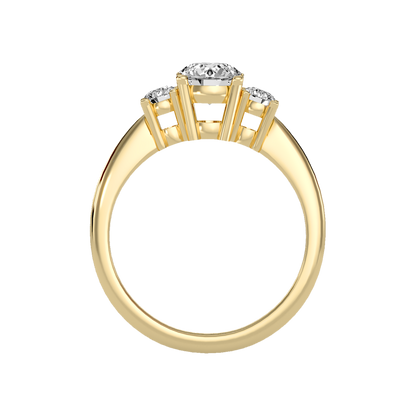 Coruscating Tri Stone Ring