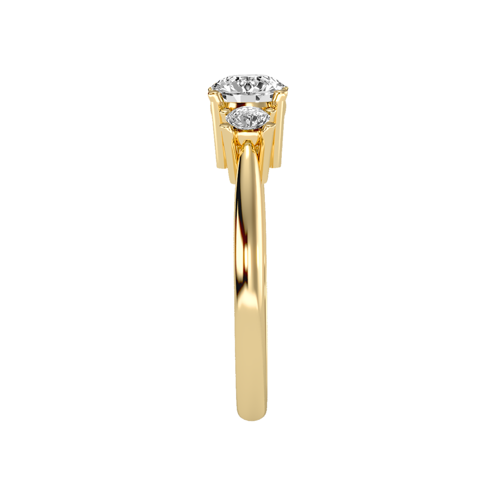 Coruscating Tri Stone Ring