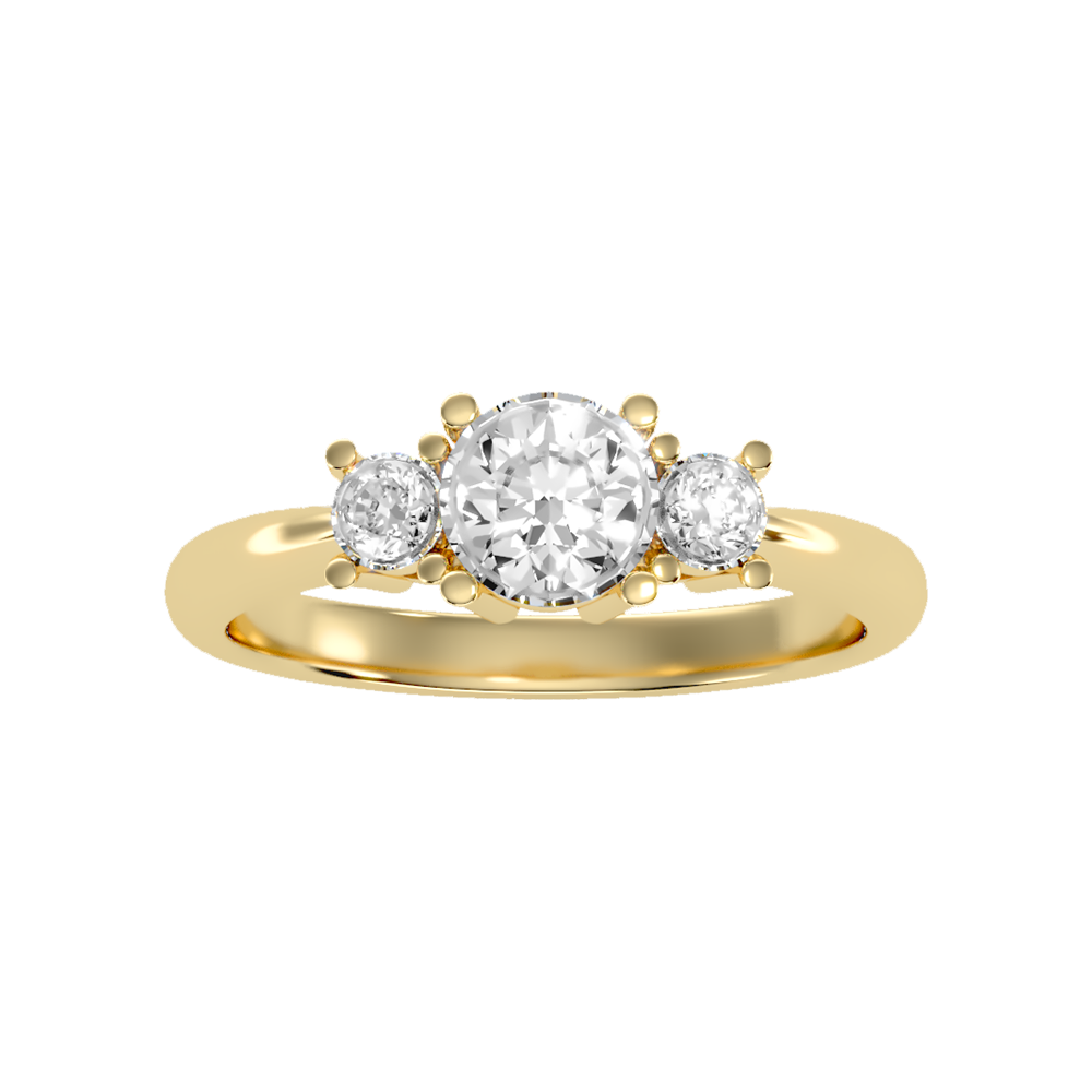 Coruscating Tri Stone Ring