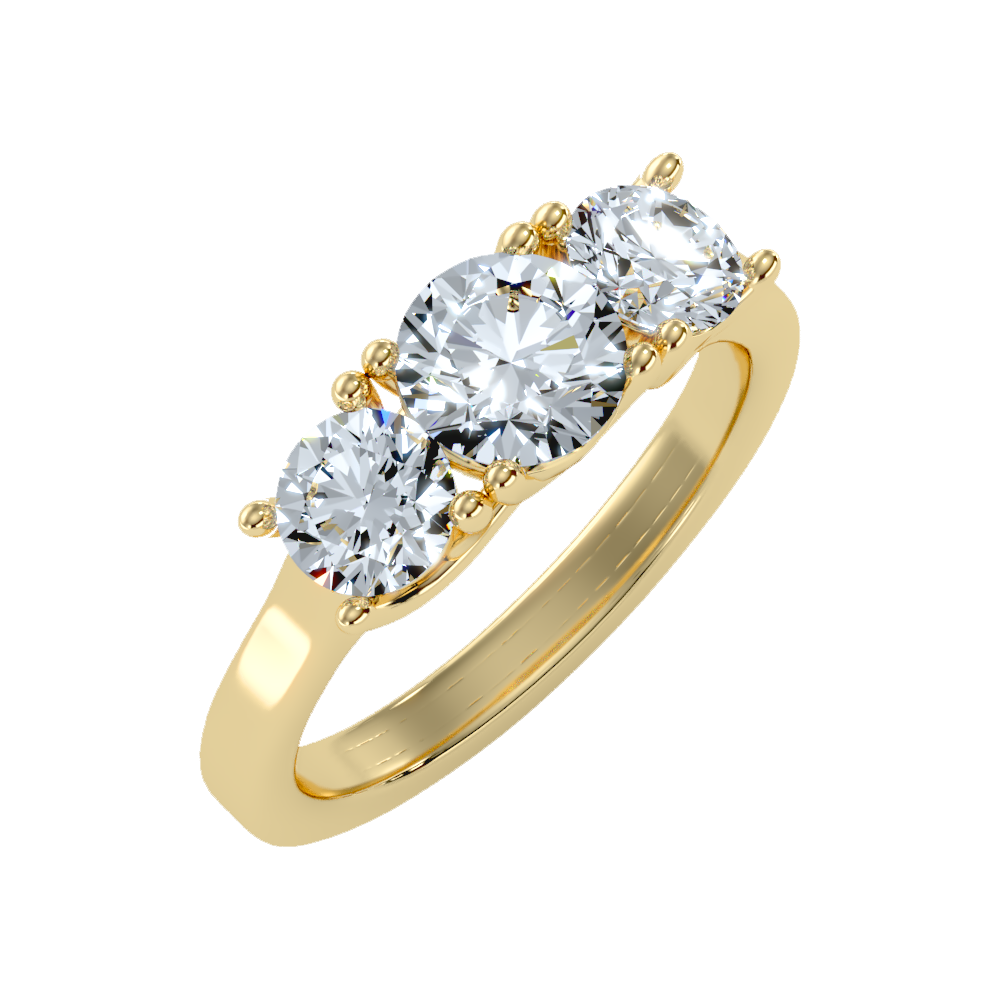 Gentle Three Stone Ring-Color_Yellow-Gold