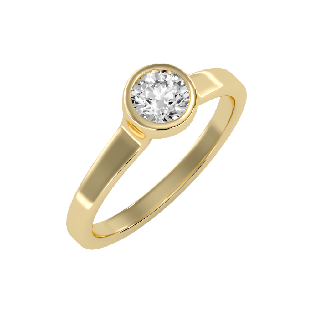 Beamy Solitaire Ring-Color_Yellow-Gold