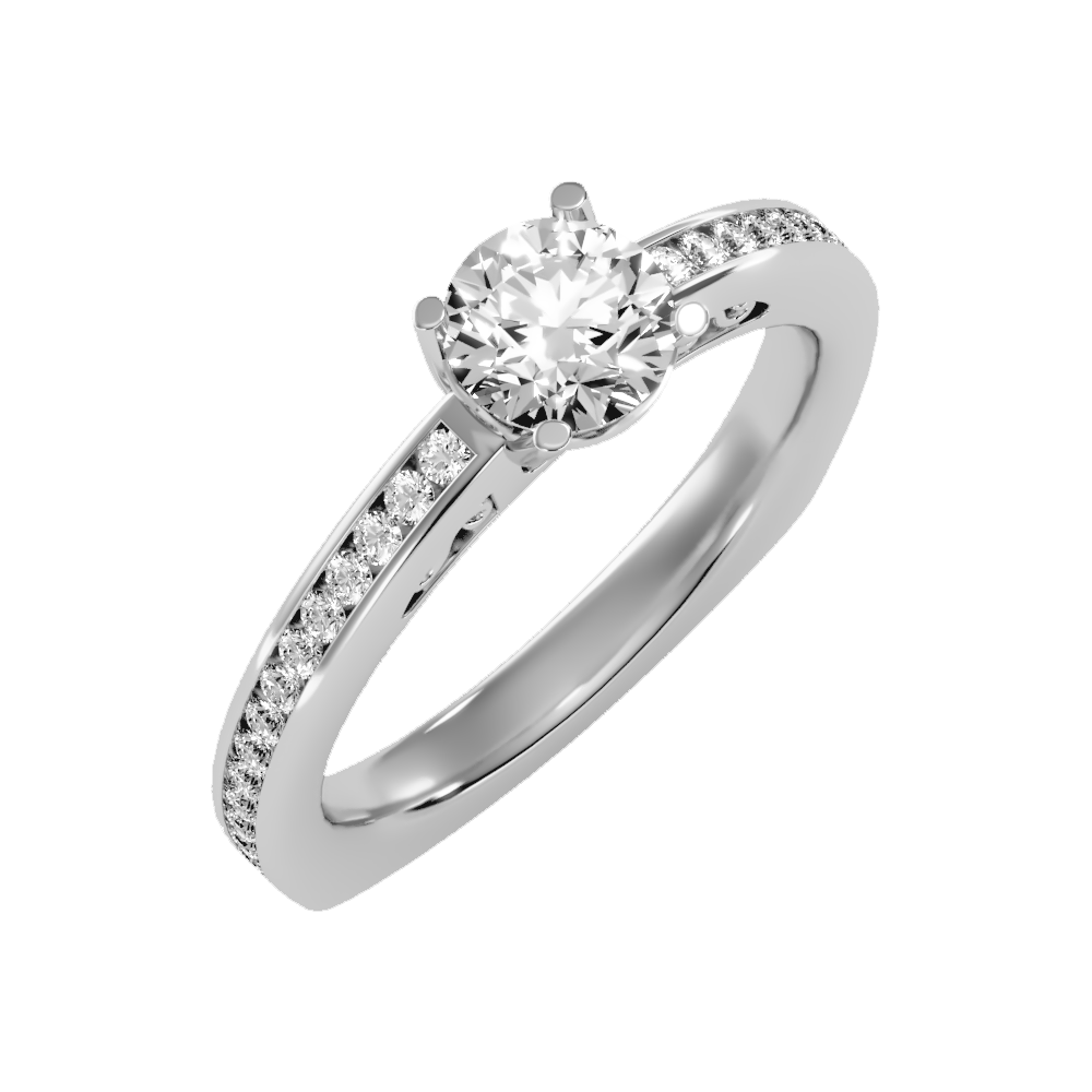 Brilliant Solitaire Ring-Color_White-Gold