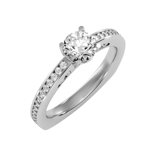 Brilliant Solitaire Ring-Color_White-Gold