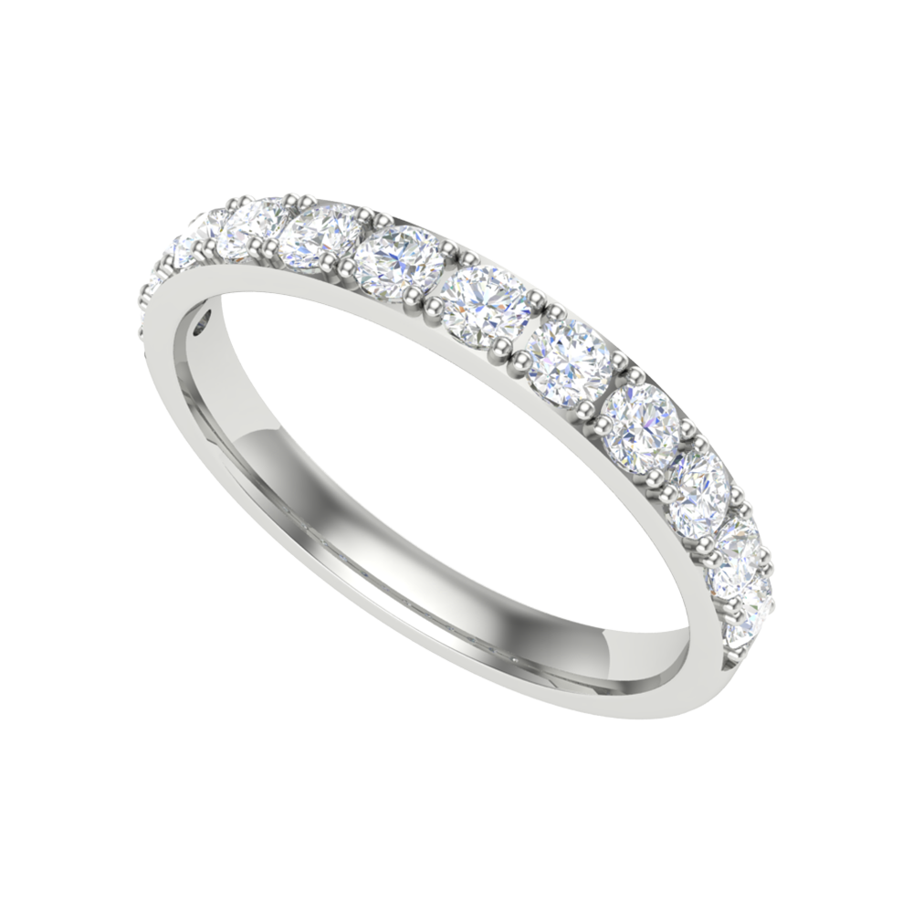 Hermosa Rose Eternity Ring-Color_White-Gold