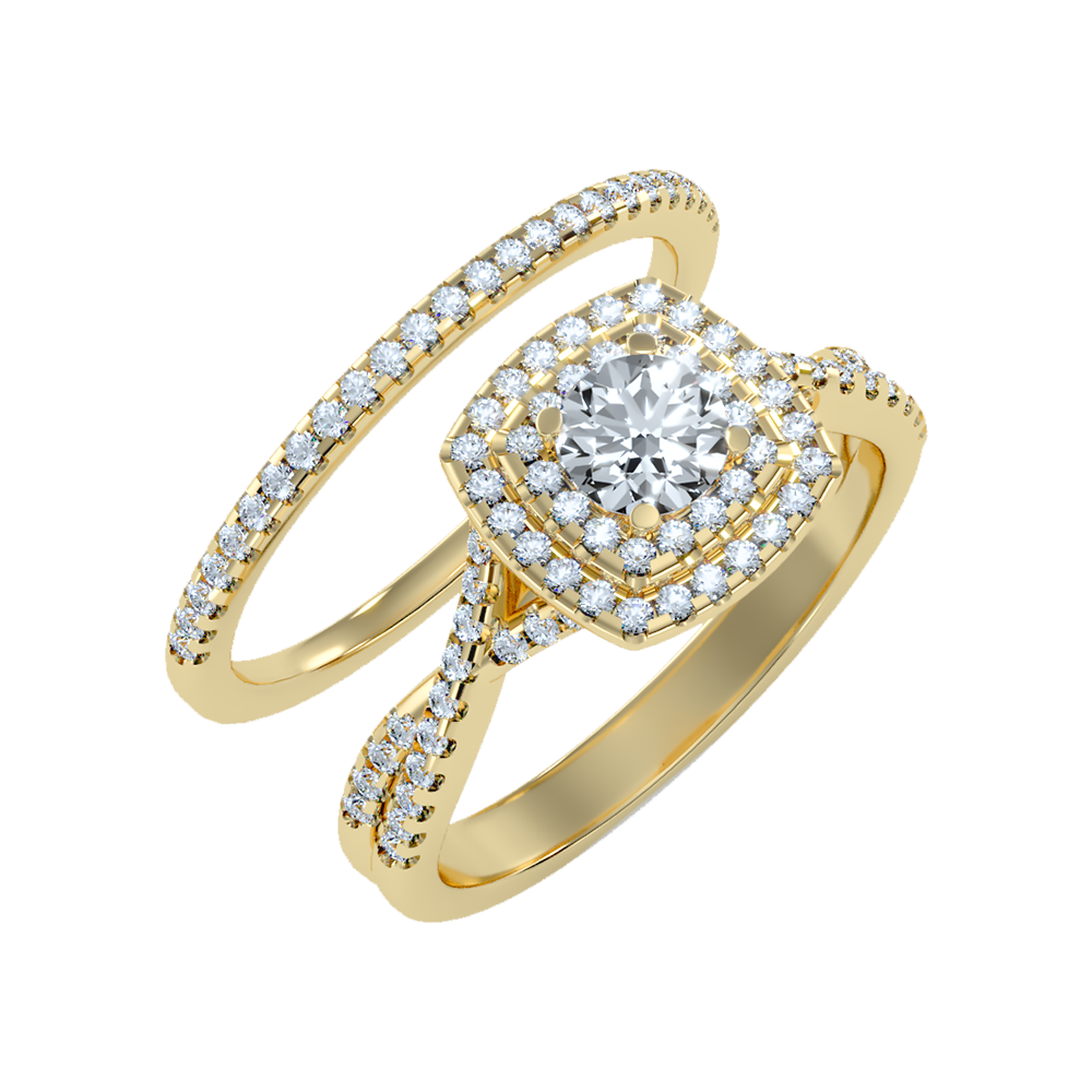 Cisting Bridal Ring Set-Color_Yellow-Gold