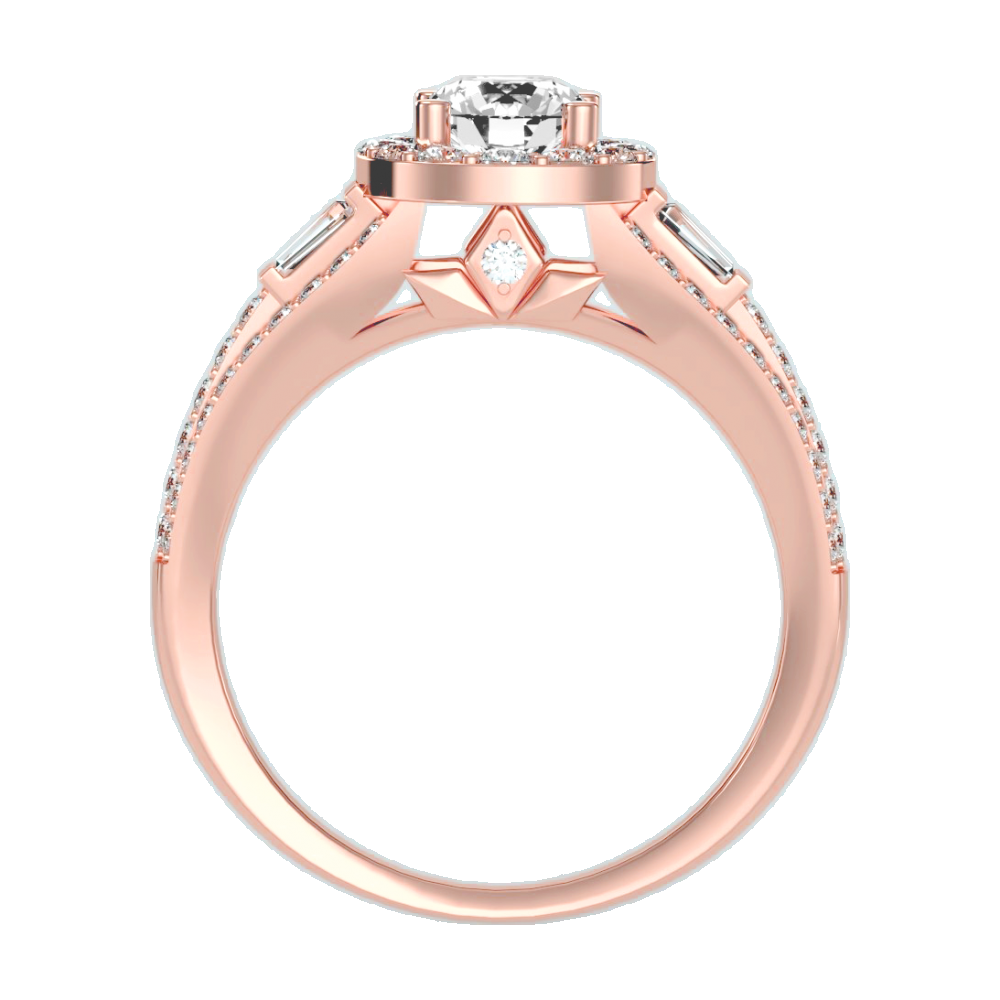 Lucrezia Diamond Halo Ring-Color_Rose-Gold