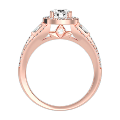 Lucrezia Diamond Halo Ring-Color_Rose-Gold