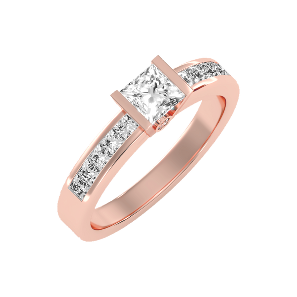 Burnished Solitaire Ring-Color_Rose-Gold