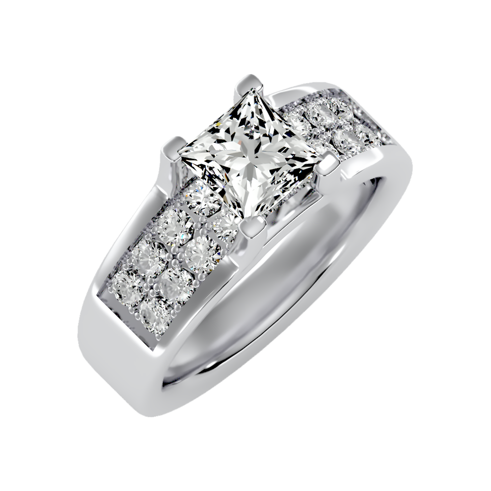 Scintillate Solitaire Ring-Color_White-Gold