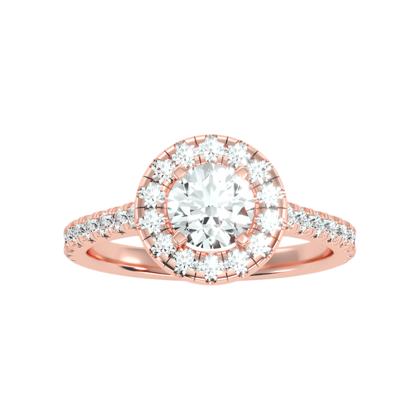Fiminiace Classic Halo Diamond Engagement Ring
