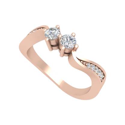 Dual Diamond Anniversary Ring-Color_Rose-Gold