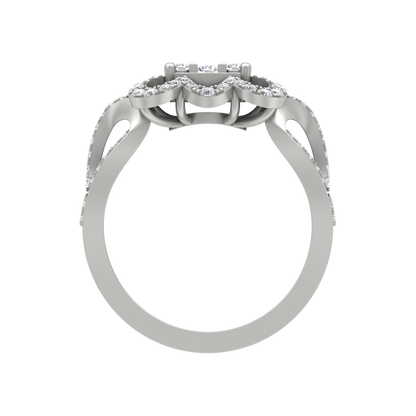 Zig - Zag Squamous Cocktail Ring