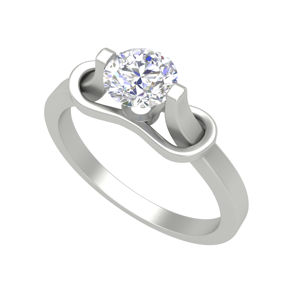 Solace Solitaire Ring-Color_White-Gold