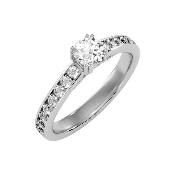 Appropriate Solitaire Ring-Color_White-Gold