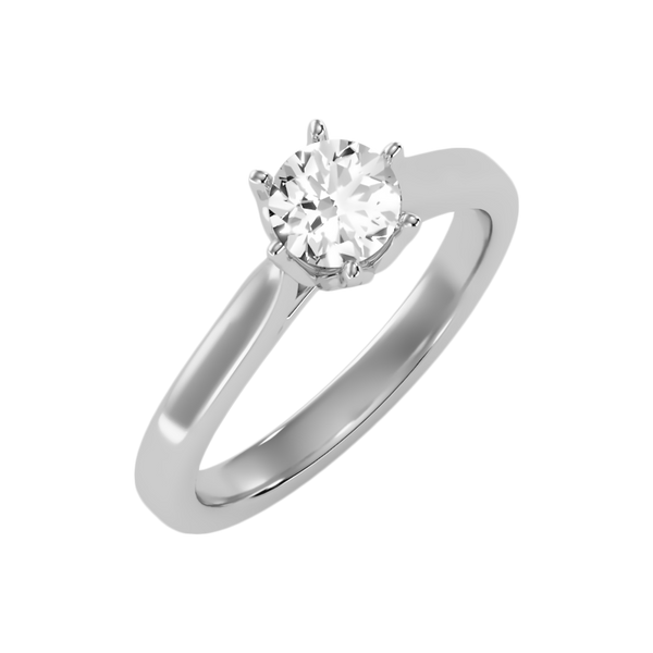 Balenz Classic Solitaire Ring-Color_White-Gold
