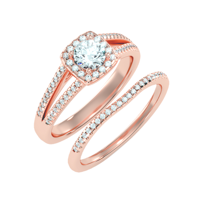 Lambent Bridal Ring Set-Color_Rose-Gold