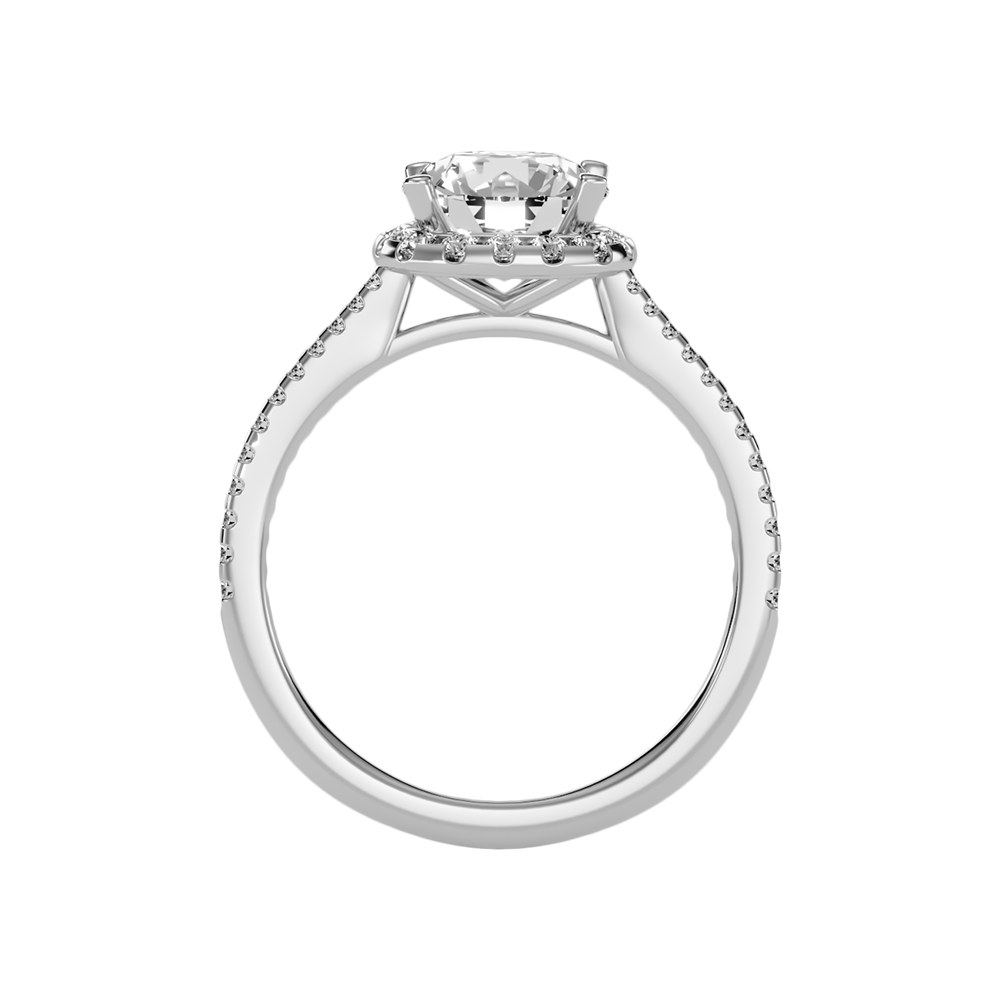 Comely Halo Solitaire Ring