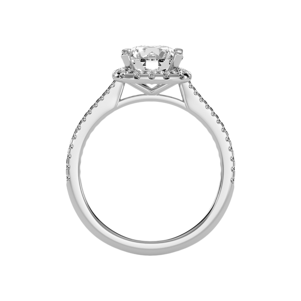 Comely Halo Solitaire Ring