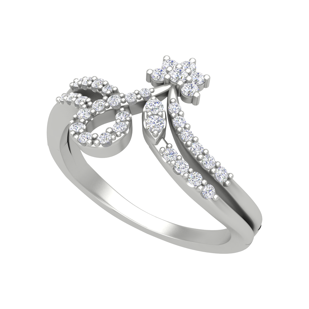 Arissa Diamond Ring-Color_White-Gold