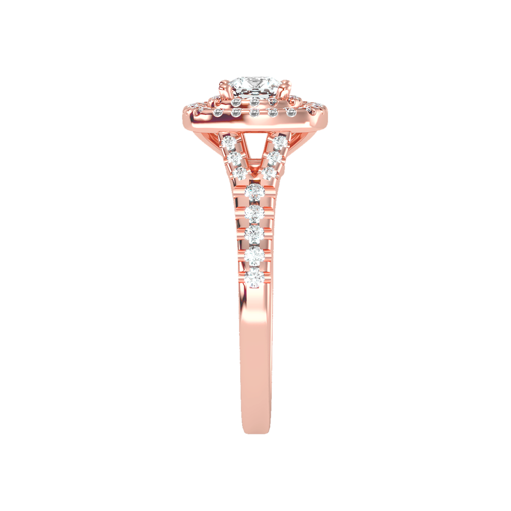 Glowing Halo Solitaire Ring