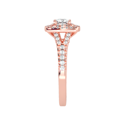 Glowing Halo Solitaire Ring