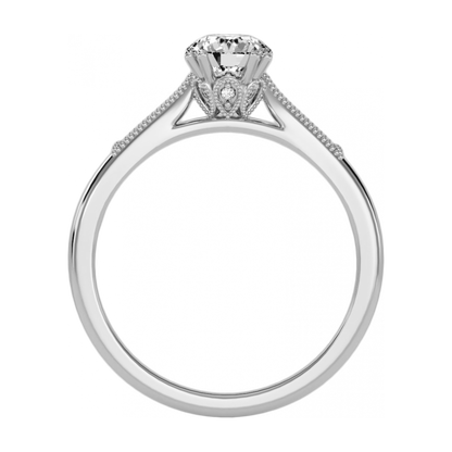 The Asombrosa Solitaire ring-Color_White-Gold