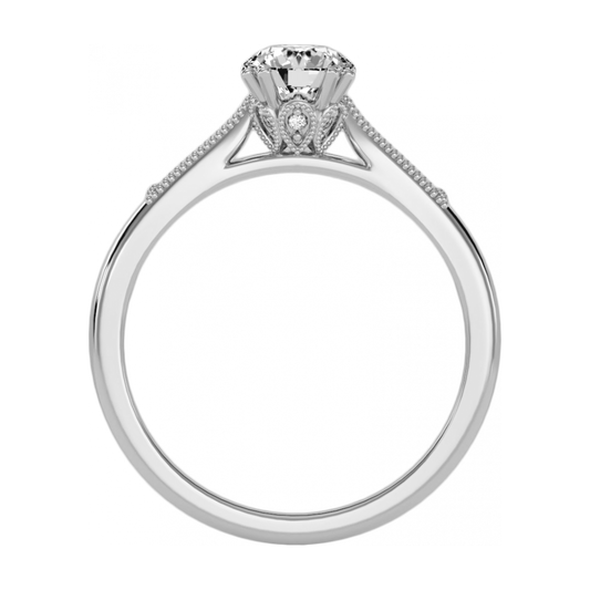 The Asombrosa Solitaire ring-Color_White-Gold