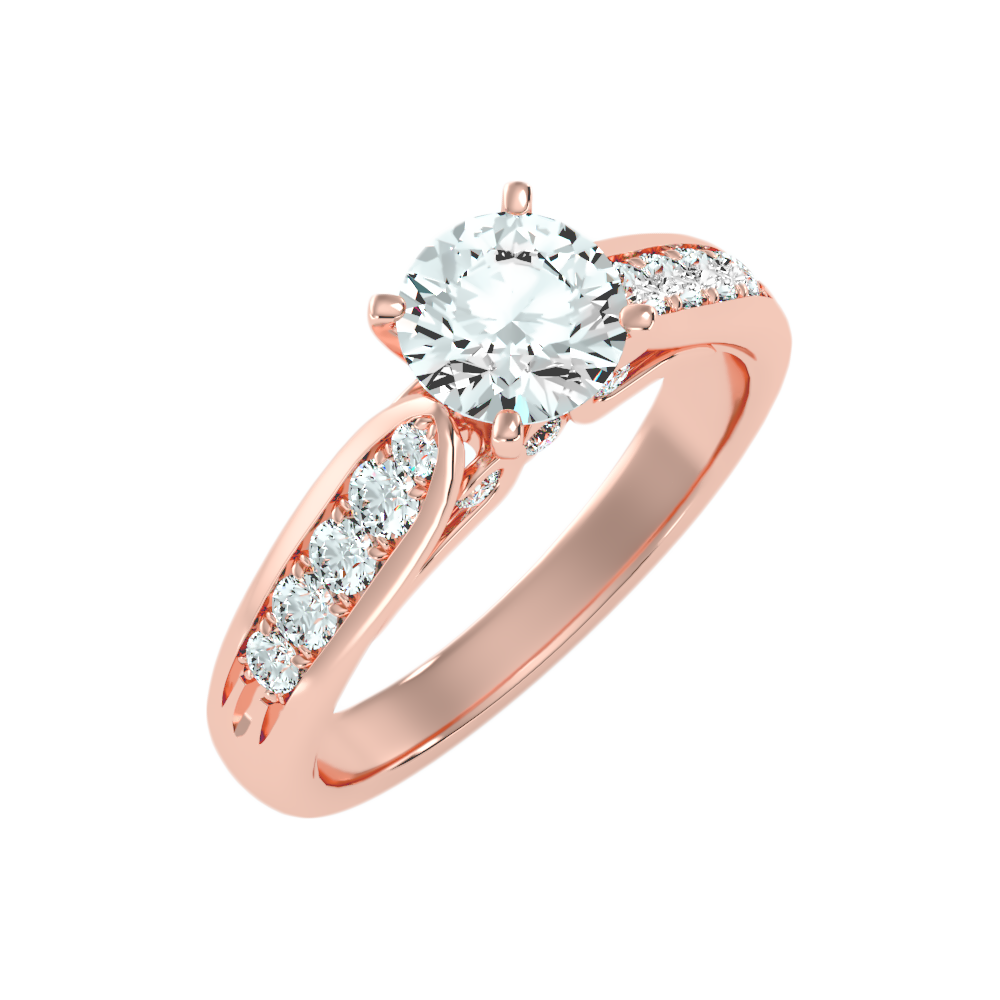 Drop Solitaire Ring-Color_Rose-Gold