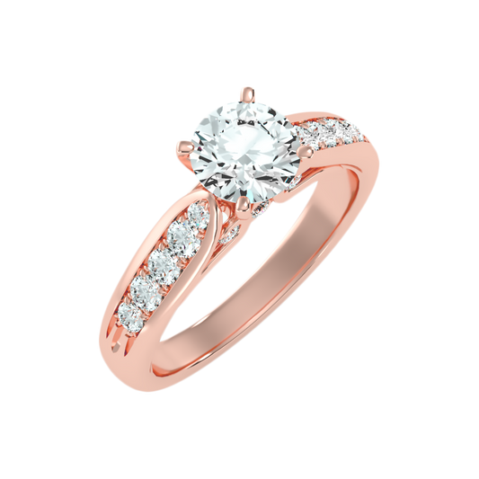 Drop Solitaire Ring-Color_Rose-Gold